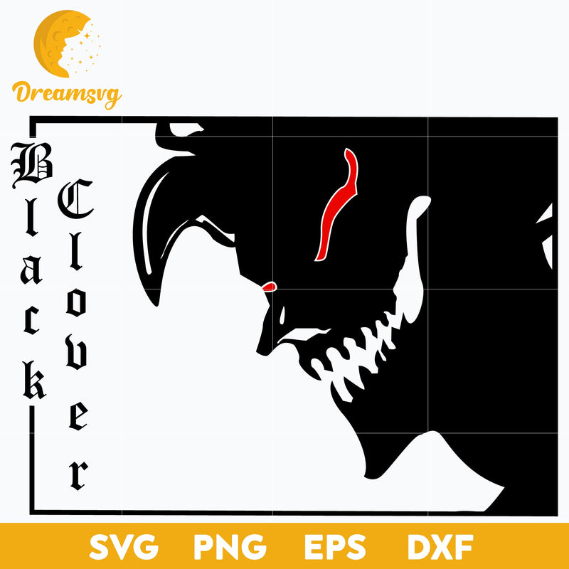 Black Clover Svg, file for cricut, Anime svg, png, eps, dxf digital download