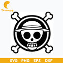Black White Logo One Piece Svg, Logo One Piece Svg, Skull Logo Svg, Pirate Svg, file for cricut, Anime svg, png, eps, dxf digital download
