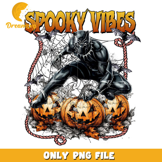 Black panthers spooky vibes png, halloween eve png, halloween ends png