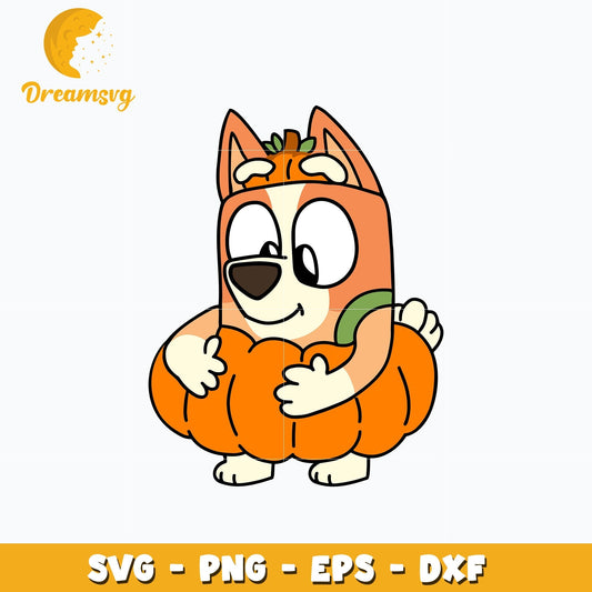 Bingo Pumpkin Svg, Bluey Halloween Svg, digital download