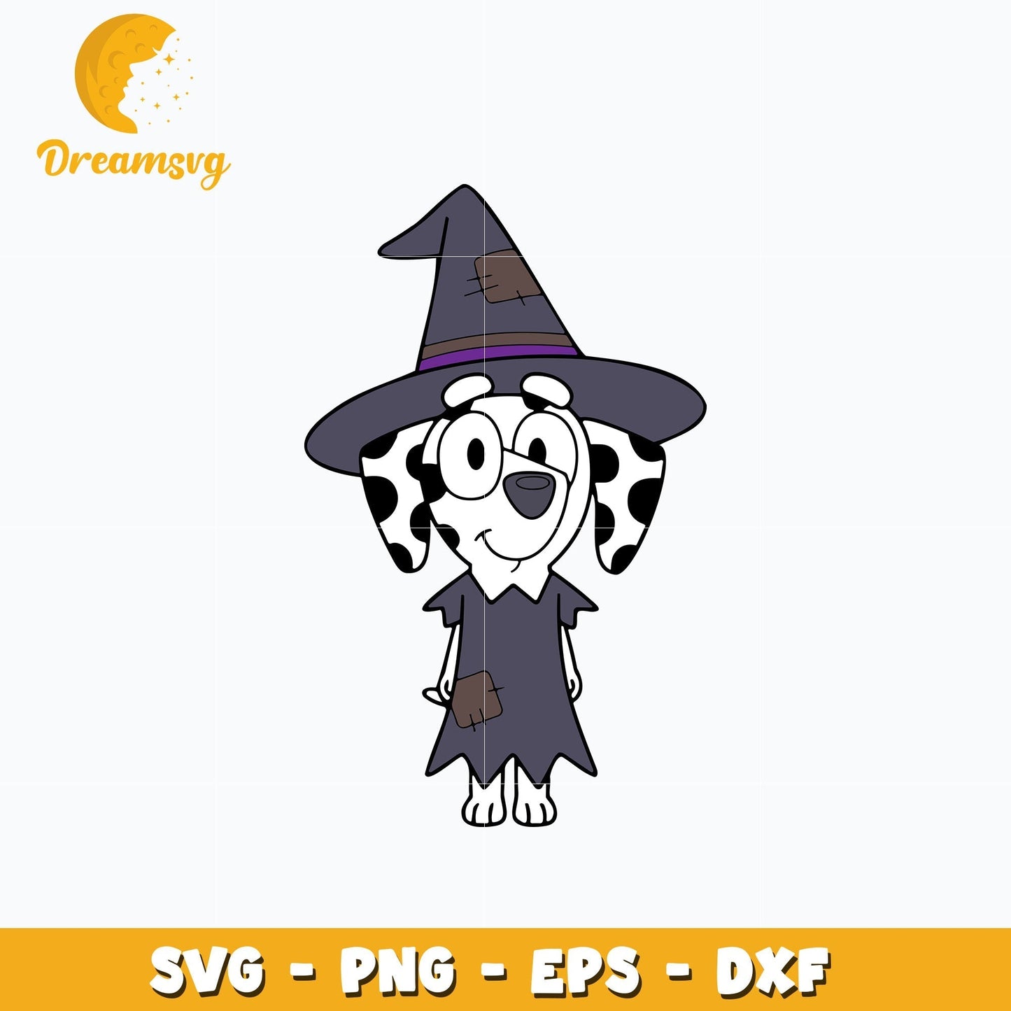 Chloe dog witch Svg, Bluey Halloween Svg