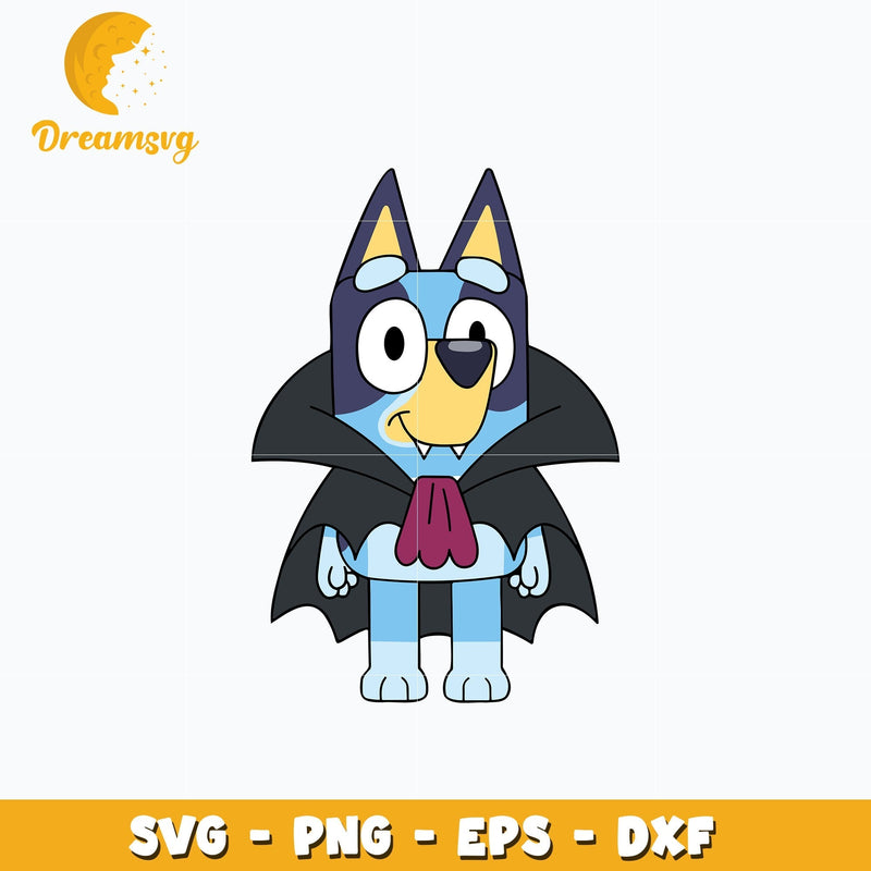 Vampire Bluey Svg, Bluey Halloween Svg