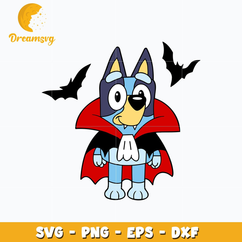 Vampire Bluey halloween Svg, Bluey Halloween Svg