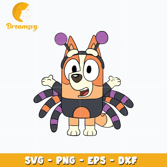Bingo spider halloween Svg, Bluey Halloween Svg