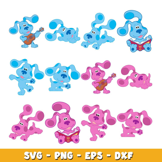 blue blue's clues and pink blue's clues svg, Blue's Clues & You! bundle svg, Cartoon svg