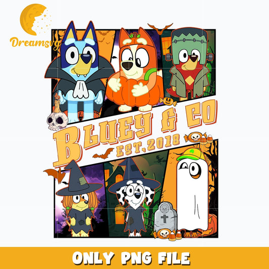 Bluey & co halloween png, Halloween png, Digital download.