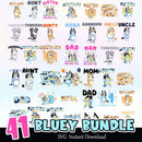 Bluey Family SVG Bundle Instant Download