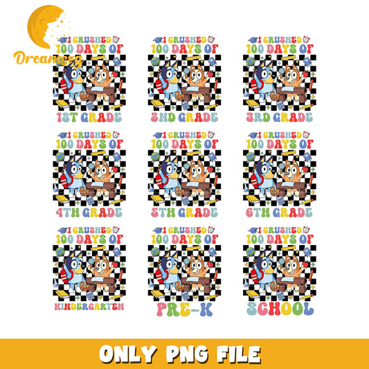 Bluey 100 Days of School PNG Bundle
