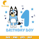 Bluey 1st Birthday SVG PNG EPS DXF