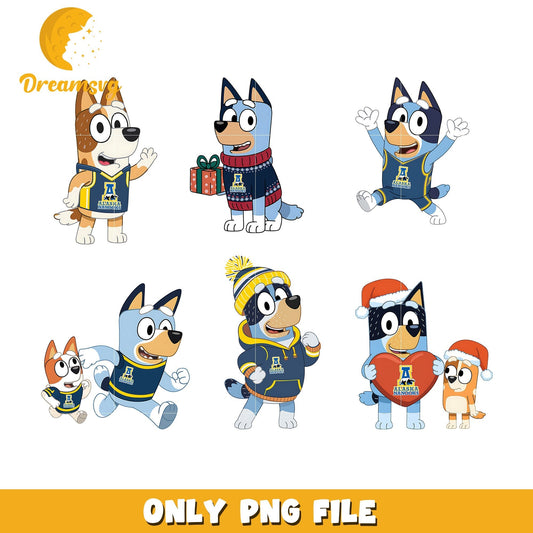 Bluey and Bingo bundle png, Alaska Nanooks png, ncaa png
