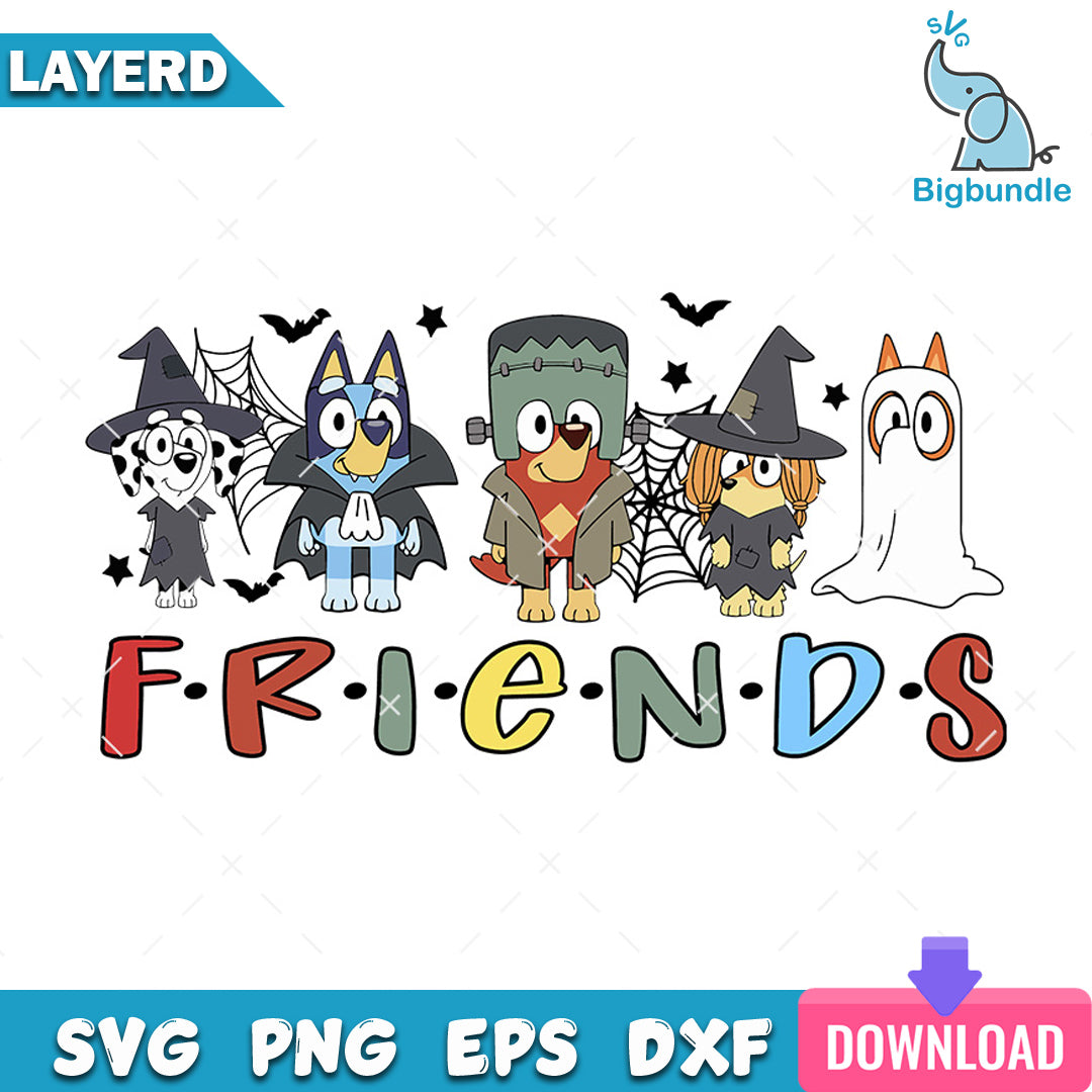 Bluey Bingo Friend Halloween SVG, Bluey halloween svg