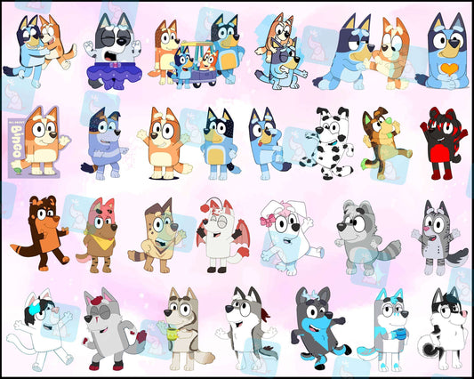 150+ Bluey Bundle SVG, PNG Files - Digital Download