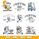Bluey SVG Bundle, Bluey Birthday SVG, Bluey Alphabet SVG, Bluey and Family Clipart PNG Vector Files