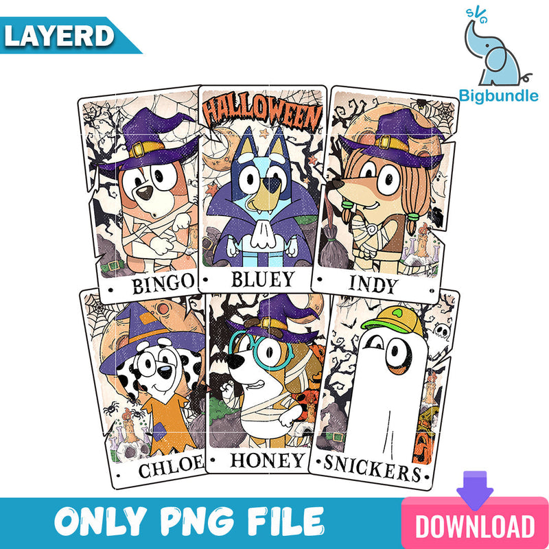 Friends bluey halloween, Bluey halloween png, Digital download.