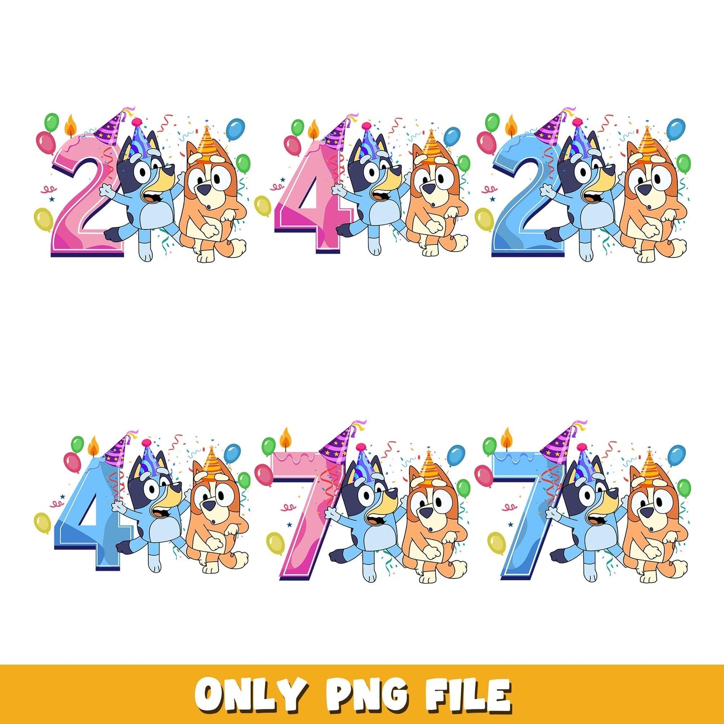 Bluey bingo birthday png, Bluey bundle png, cartoon png