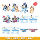 Bluey SVG Bundle, Bluey Birthday SVG, Bluey Alphabet SVG, Bluey and Family Clipart PNG Vector Files