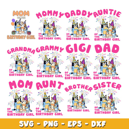 Bluey SVG Bundle, Bluey Birthday SVG, Bluey Alphabet SVG, Bluey and Family Clipart PNG Vector Files