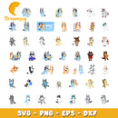Bluey SVG Bundle, Bluey Birthday SVG, Bluey Alphabet SVG, Bluey and Family Clipart PNG Vector Files