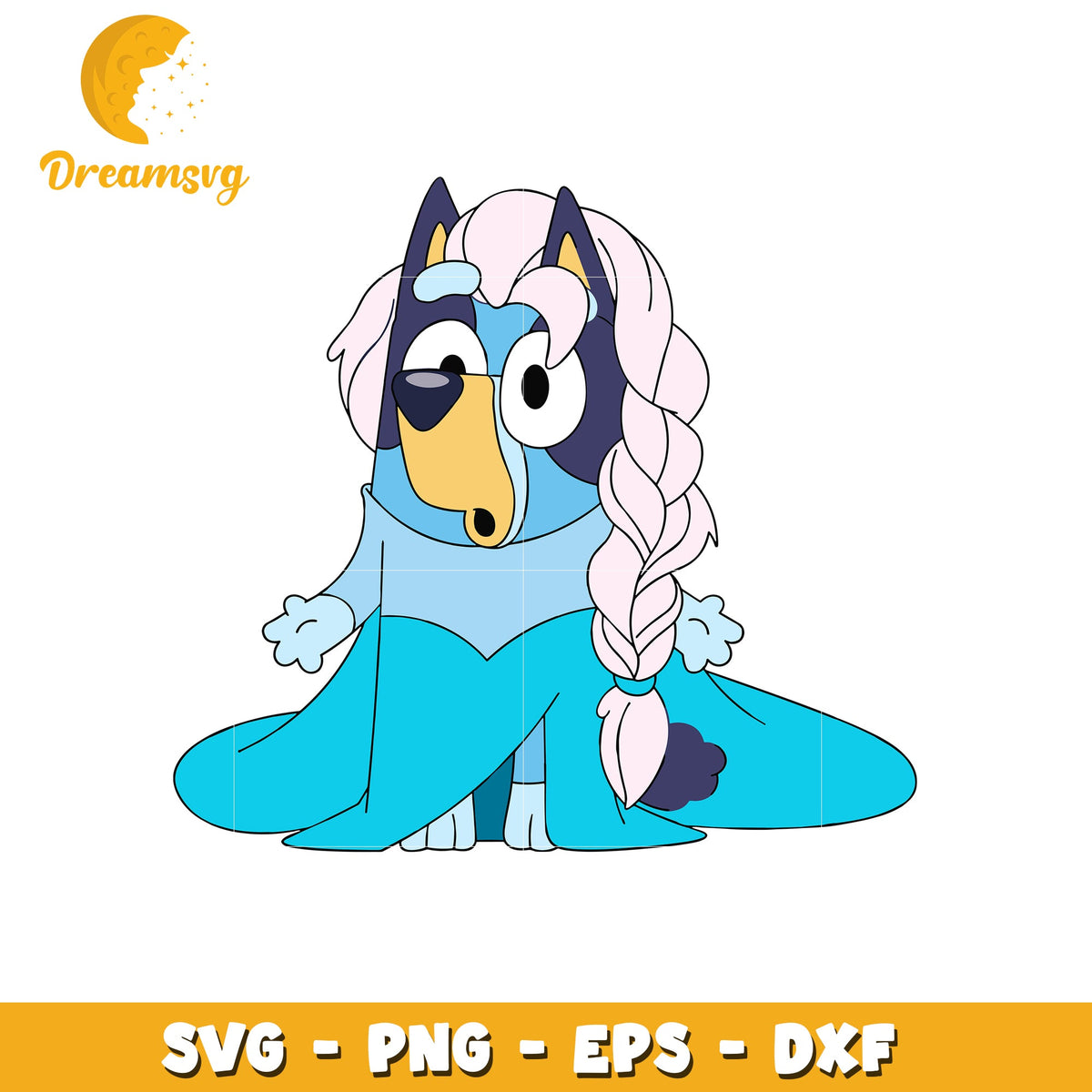 Bluey cosplay elsa queen svg, bluey character svg, cartoon svg – Printy ...