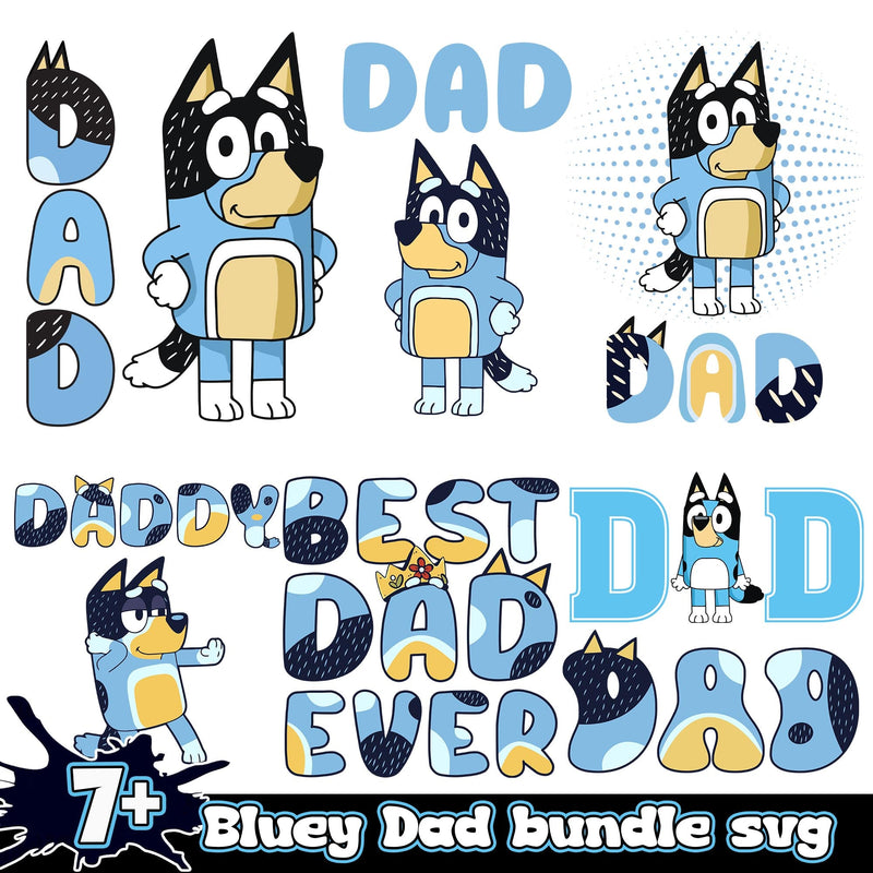 Bluey Dad Bundle 7+ SVG