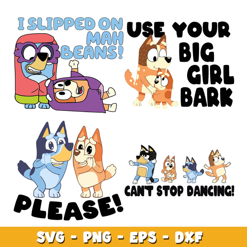 Bluey and bingo Friends cartoon svg, Bluey bundle svg, Cartoon svg