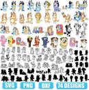 Bluey SVG, Bluey and Bingo SVG Bundle, Bluey Grannies Cut Files, SVG for Cricut