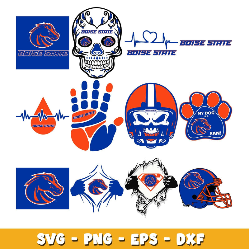 Bundle Logo Boise State football svg, Boise State logo svg, ncaa svg