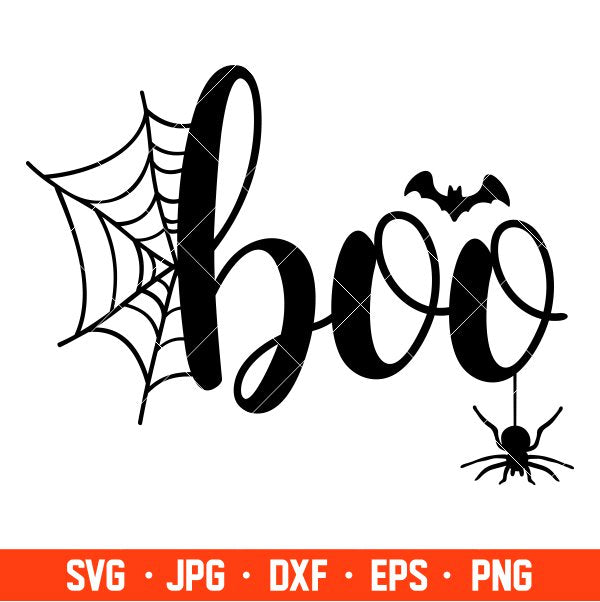 Boo Halloween Svg, Halloween Svg, Spooky Season Svg, Trick or Treat Svg, Cricut, Silhouette Vector Cut File