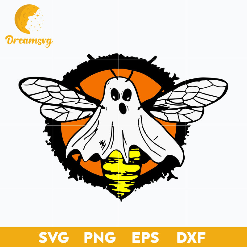 Boo Bee Ghost Spooky svg, Halloween svg, png, dxf, eps digital file.