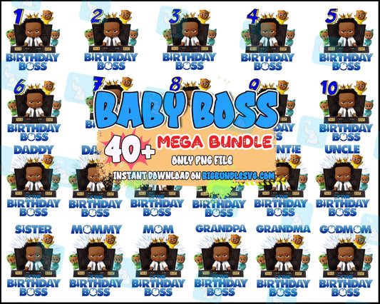 African American BOSS BABY, Boss baby boy clipart, digital download