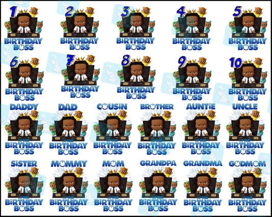 African American BOSS BABY, Boss baby boy clipart, digital download