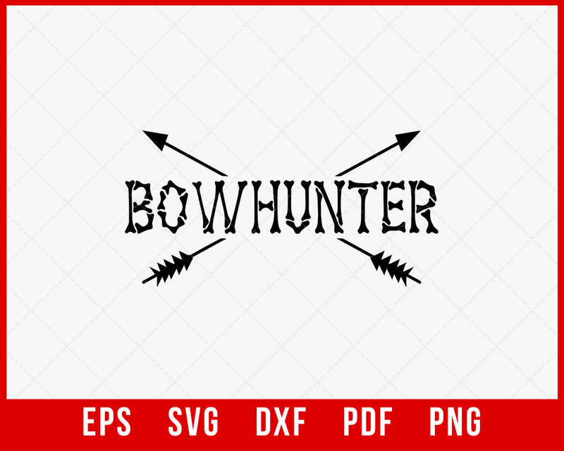 Bow Hunter Deer Hunting Outdoor SVG Cutting File Instant Download