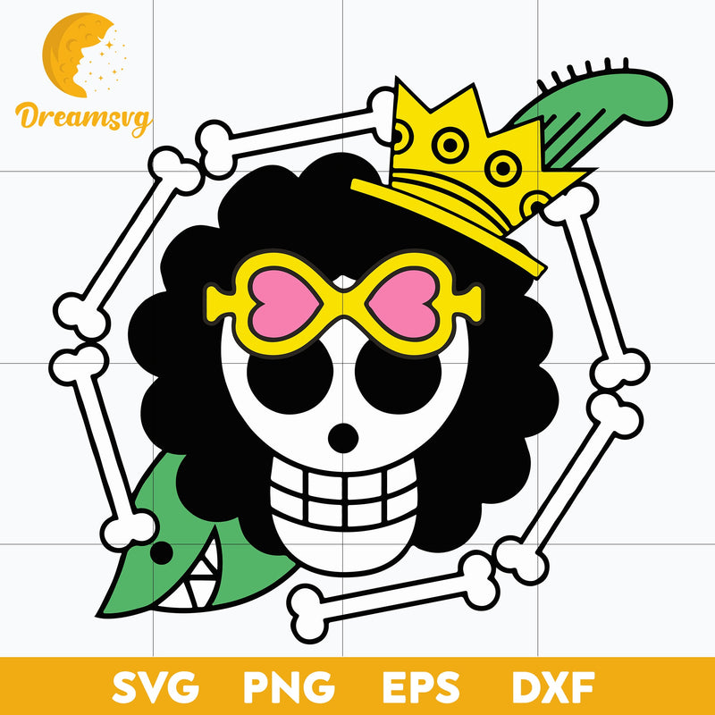 Brook Monkey D. Luffy Usopp Roronoa Zoro Tony Tony Chopper, one piece, jolly Roger, smiley, file for cricut, Anime svg, png, eps, dxf digital download