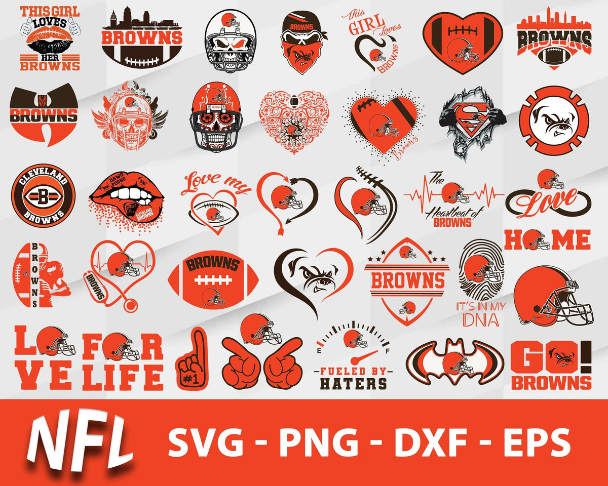 Cleveland Browns Svg Bundle, Cleveland Browns Svg, Sport Svg, Nfl Svg, Png, Dxf, Eps Digital File.