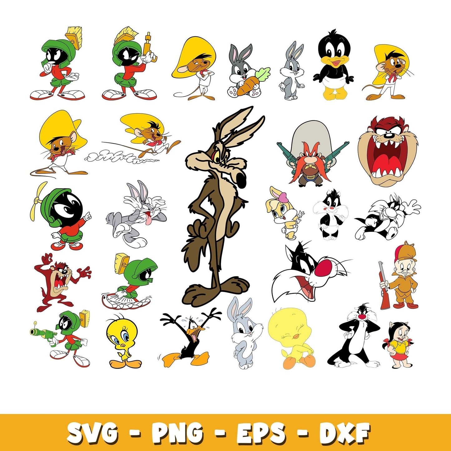 Bugs Bunny cartoon members svg, Baby Looney Tunes bundle svg, Cartoon svg