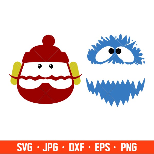 Bumble and Yukon Cornelius Jack Svg, Abominable Snowman Svg, Christmas Svg, Cricut, Silhouette Vector Cut File