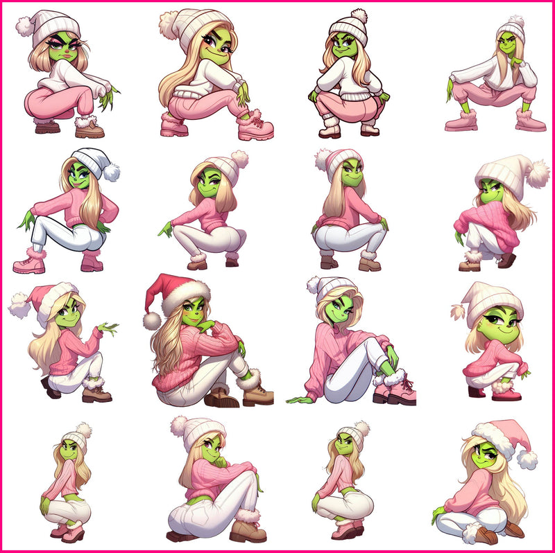 Pink Grinch Girls Bundle png