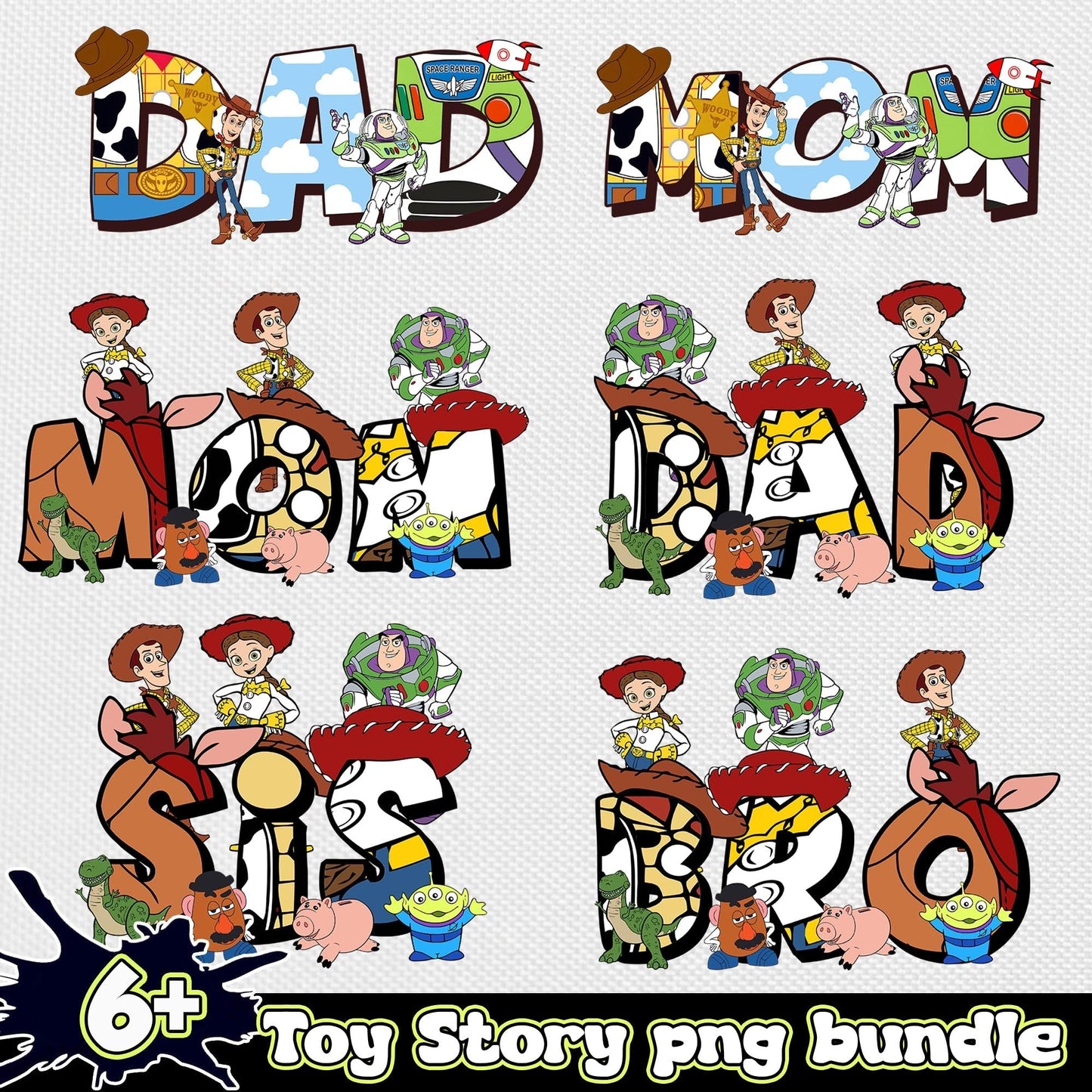 Bundle Toy Story Birthday 6+ SVG
