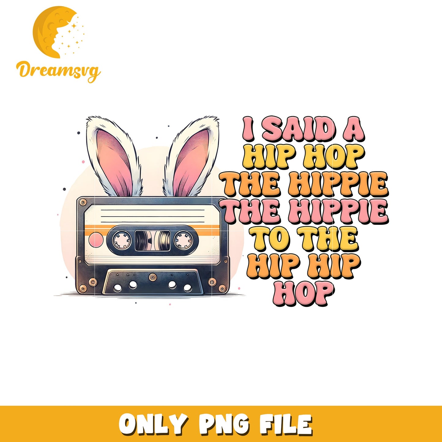 Bunny Ears Cassette Tape Hip Hop PNG