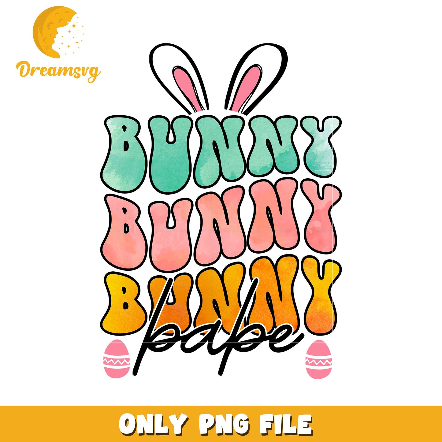 Bunny babe wave font png, bunny png, happy easter day png