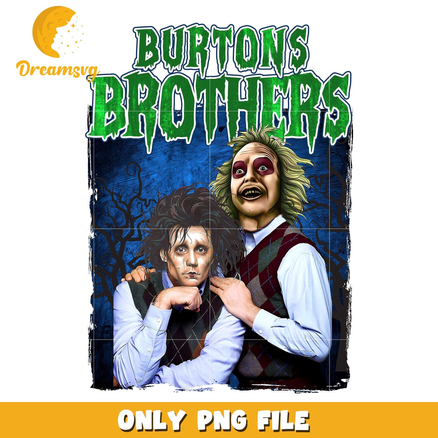 Burtons brothers png, halloween decor png, halloween background png