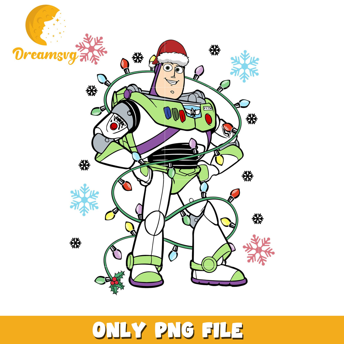 Buzz light year christmas png, disney png, happy christmas png