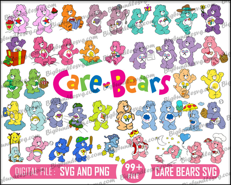 care bear svg bundle - Digital download