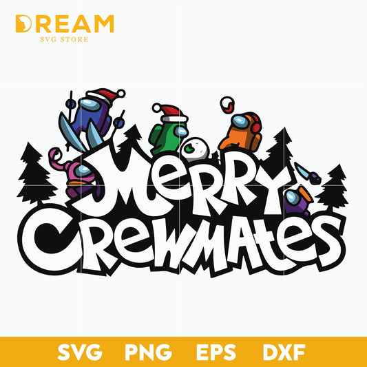 Among Us Merry Crewmates Svg, Christmas Svg, Xmas Svg, Merry Christmas, Christmas svg, png, dxf, eps digital file CRM0512205L
