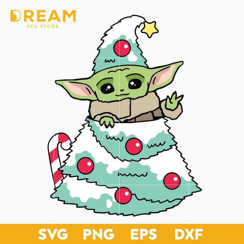 Baby Yoda SVG Disney Christmas svg,The Mandalorian The child Star Wars, christmas svg, png, dxf, eps digital file CRM0812205L