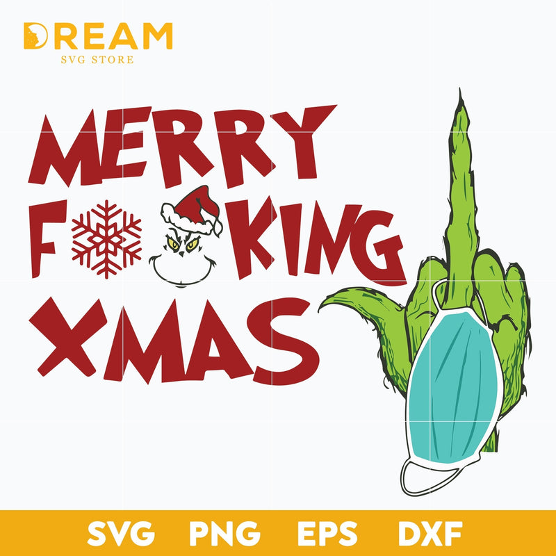 Mery fucking xmas grinch svg, grinch svg, Christmas svg, png, dxf, eps digital file CRM1011203L