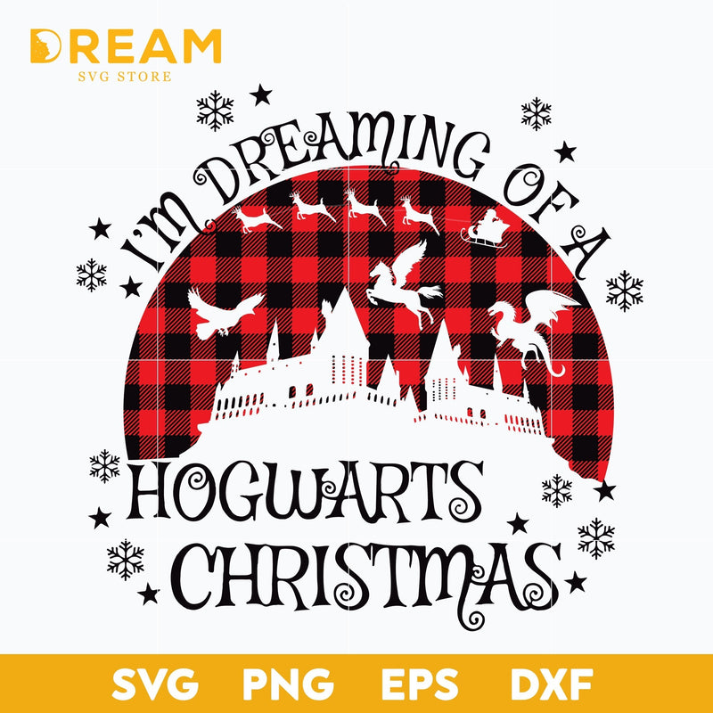 I'm dreaming of a hogwarts christmas svg, Christmas svg, png, dxf, eps digital file CRM1111201L