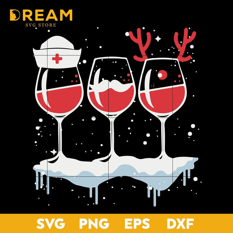 Wine Nurse Christmas svg, Christmas svg, png, dxf, eps digital file CRM1111208L