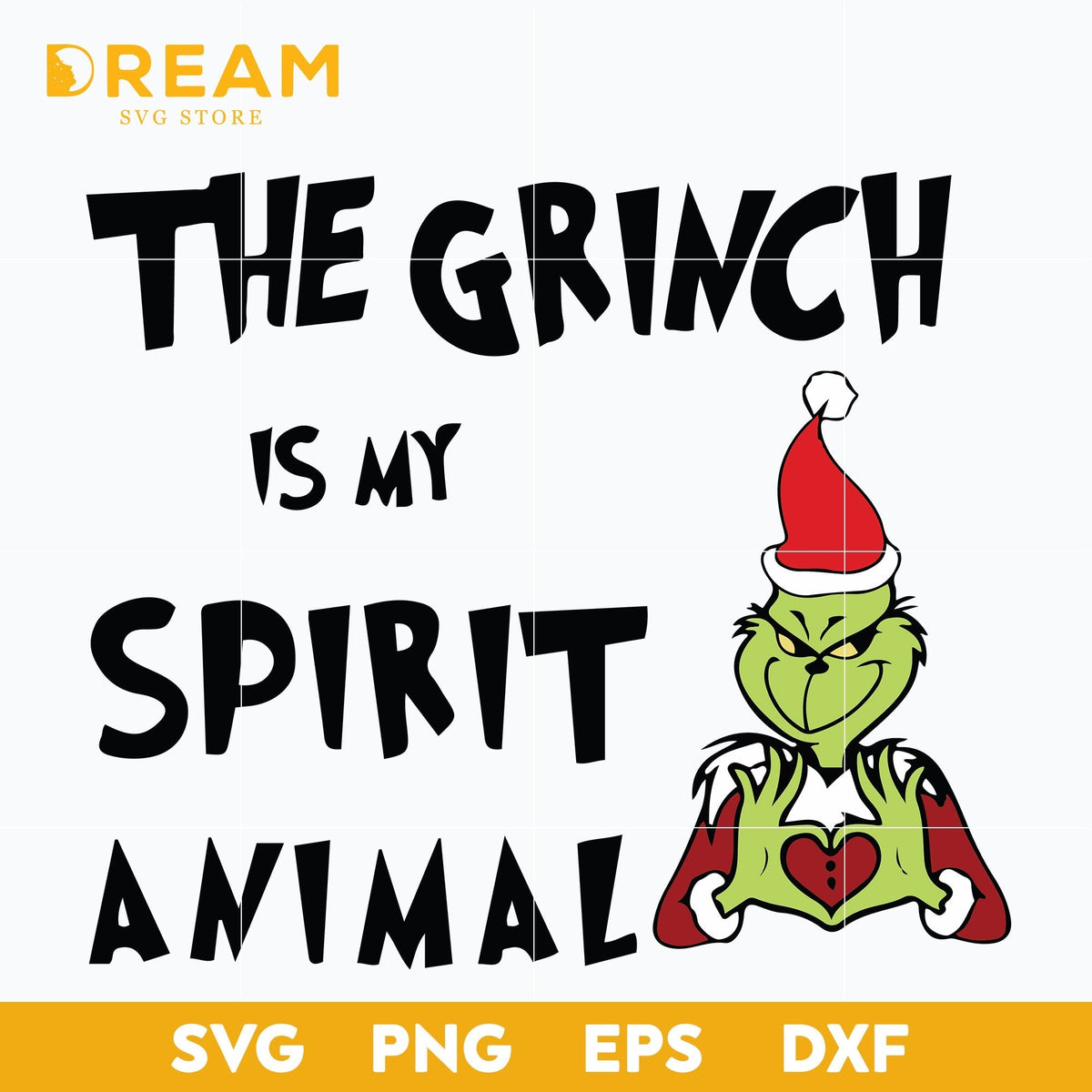 The grinch is my spirit animal svg, Christmas svg, png, dxf, eps digital file CRM15112016L