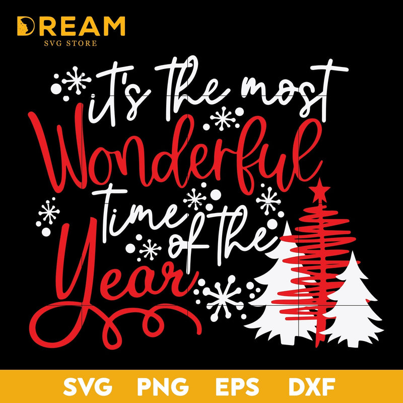 It's the most wonderful time of the year svg, Christmas svg, png, dxf, eps digital file CRM15112018L